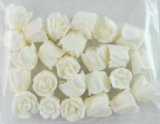 Icing White Roses 10mm, packet of 24 - DELETE WHEN SOLD